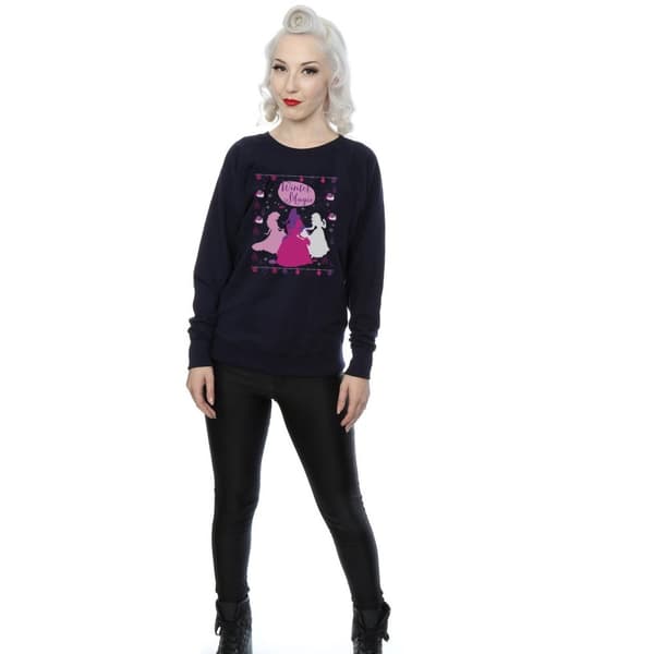 Disney Princess Sweatshirt med julsilhuetter för kvinnor/damer