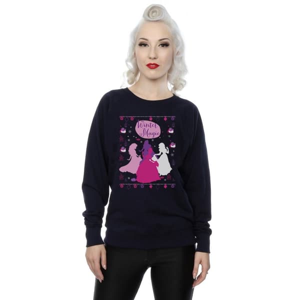 Disney Princess Sweatshirt med julsilhuetter för kvinnor/damer