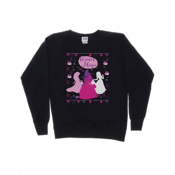 Disney Princess Sweatshirt med julsilhuetter för kvinnor/damer