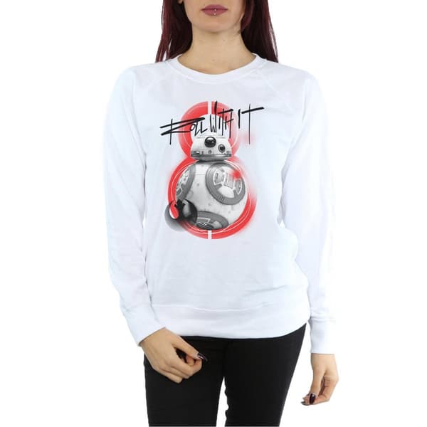 Star Wars Womens/Ladies The Last Jedi BB-8 Roll With It Sweatshirt