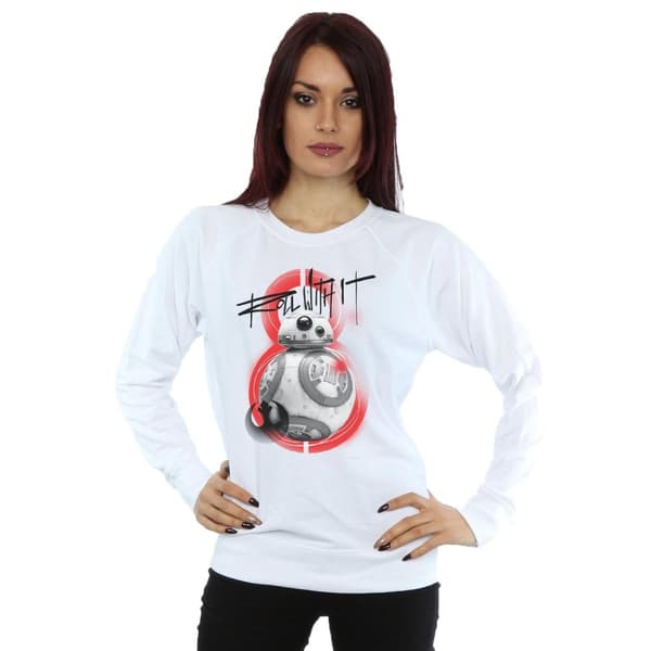 Star Wars Womens/Ladies The Last Jedi BB-8 Roll With It Sweatshirt