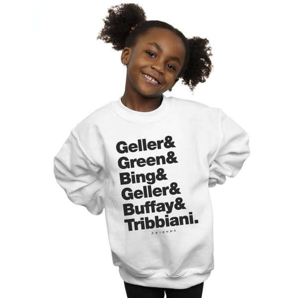 Friends Efternamn Text Sweatshirt för flickor