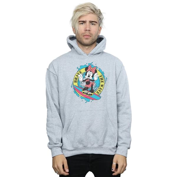 Disney Mens Minnie Mouse Brave The Wave Hoodie