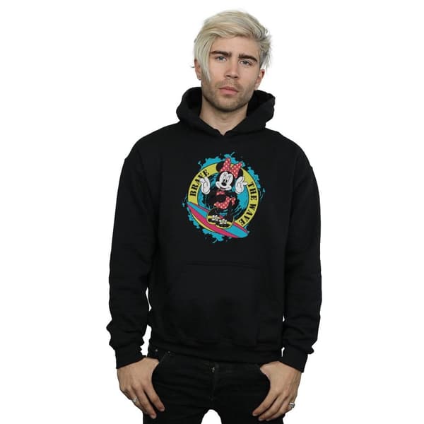 Disney Mens Minnie Mouse Brave The Wave Hoodie