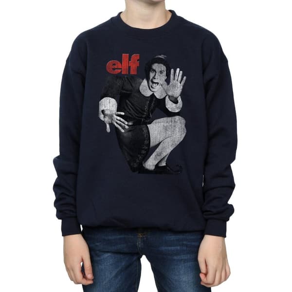Elf Mono Distressed Poster-tröja för pojkar