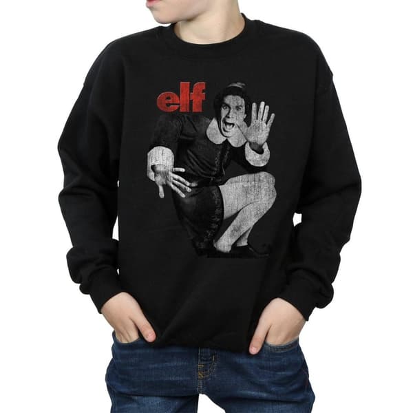 Elf Mono Distressed Poster-tröja för pojkar