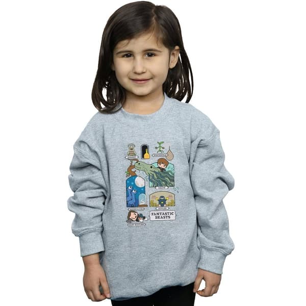 Fantastic Beasts Girls Chibi Newt Sweatshirt