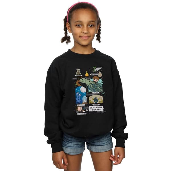 Fantastic Beasts Girls Chibi Newt Sweatshirt