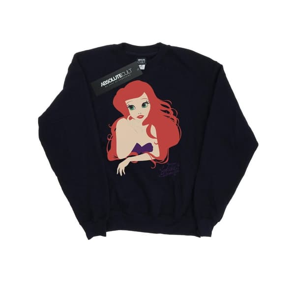 Disney Princess Dam/Tjej Ariel Silhouette Sweatshirt Black M