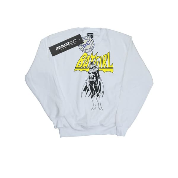 DC Comics Boys Batgirl Pose Sweatshirt White 7-8 Years