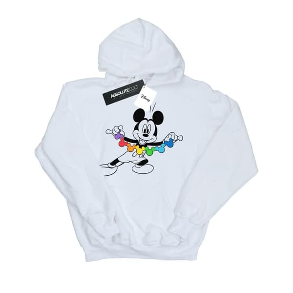 Disney Mens Musse Pigg Rainbow Chain Hoodie