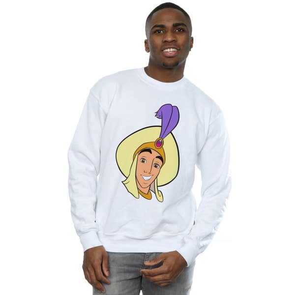 Disney Mens Aladdin Prince Ali Face Sweatshirt