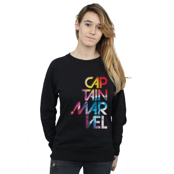 Marvel Womens/Ladies Captain Marvel Galactic Text Sweatshirt