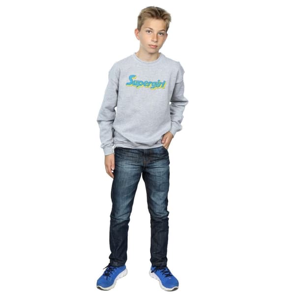 DC Comics Boys Supergirl Crackle Logo Sweatshirt