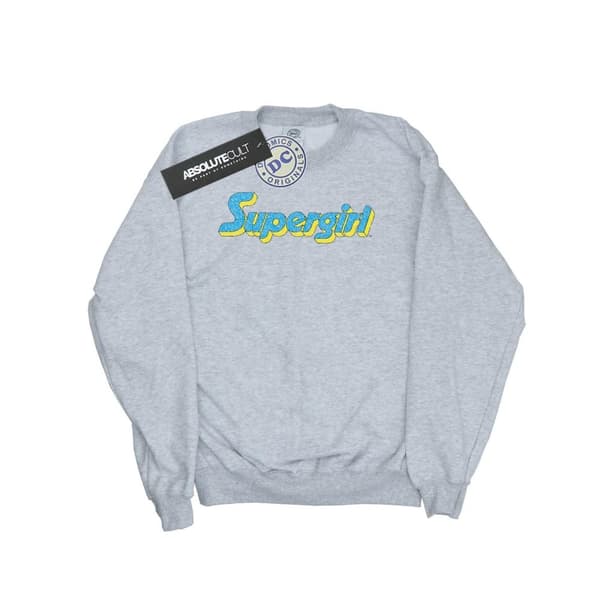 DC Comics Boys Supergirl Crackle Logo Sweatshirt