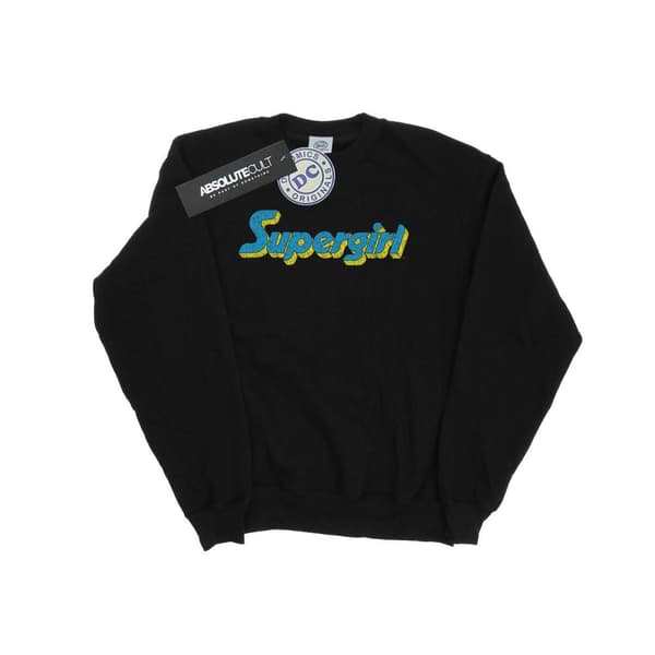 DC Comics Boys Supergirl Crackle Logo Sweatshirt