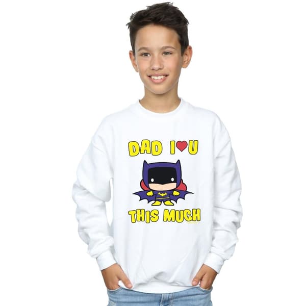 DC Comics Boys Batman Dad I Love You This Much Sweatshirt