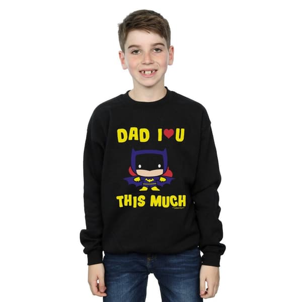 DC Comics Boys Batman Dad I Love You This Much Sweatshirt