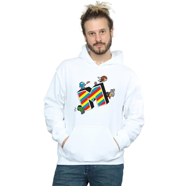 Marvel Mens Kawaii M Is For Marvel Hoodie