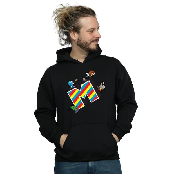 Marvel Mens Kawaii M Is For Marvel Hoodie