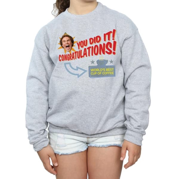 Elf Girls Sweatshirt med världens bästa kaffe