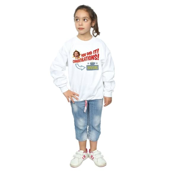 Elf Girls Sweatshirt med världens bästa kaffe