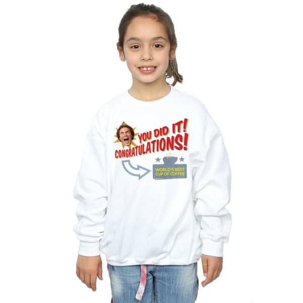 Elf Girls Sweatshirt med världens bästa kaffe