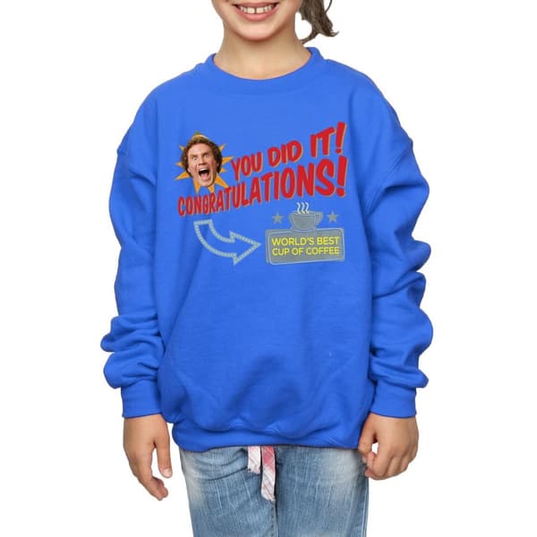 Elf Girls Sweatshirt med världens bästa kaffe