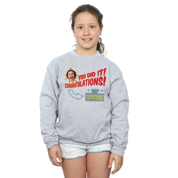 Elf Girls Sweatshirt med världens bästa kaffe