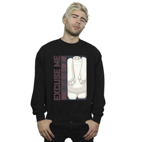 Disney Mens Big Hero 6 Baymax Excuse Me Some Air Sweatshirt