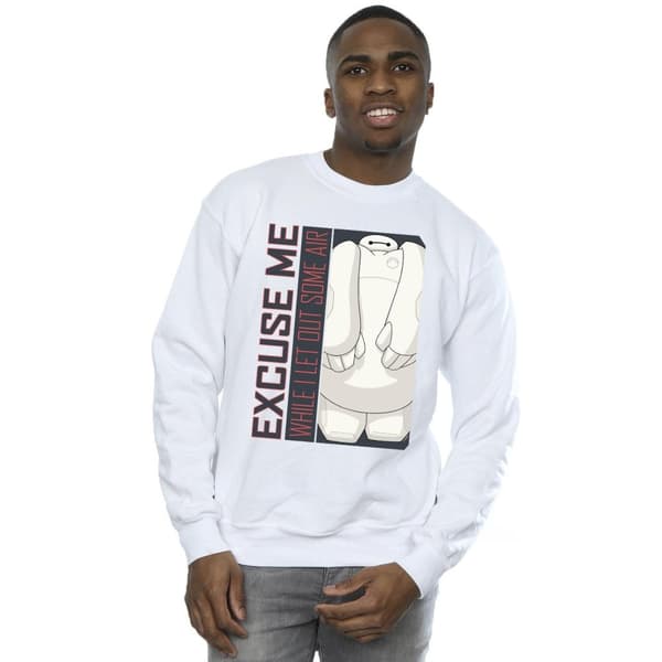 Disney Mens Big Hero 6 Baymax Excuse Me Some Air Sweatshirt