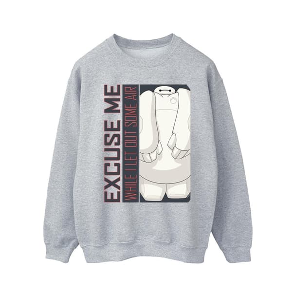 Disney Mens Big Hero 6 Baymax Excuse Me Some Air Sweatshirt