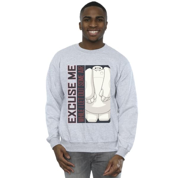 Disney Mens Big Hero 6 Baymax Excuse Me Some Air Sweatshirt