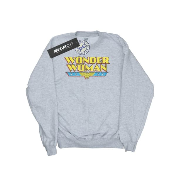 DC Comics Pojkar - Wonder Woman - Sweatshirt med krackelerad logotyp