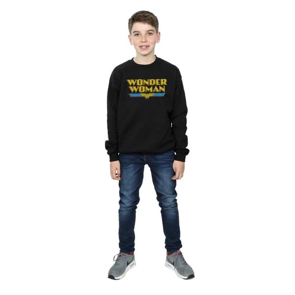 DC Comics Pojkar - Wonder Woman - Sweatshirt med krackelerad logotyp