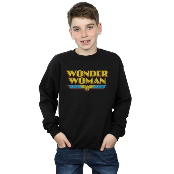 DC Comics Pojkar - Wonder Woman - Sweatshirt med krackelerad logotyp