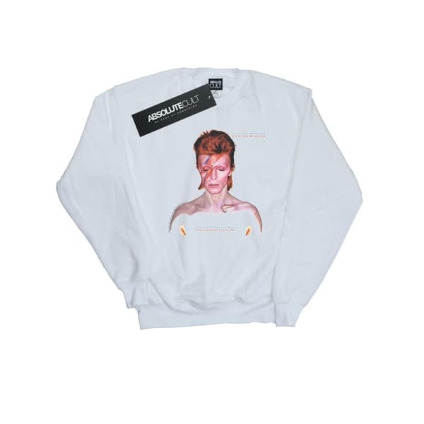 David Bowie Womens/Ladies Aladdin Sane Version Sweatshirt White M