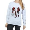 Miniatyrbillede 3 af 5: Marvel Womens/Ladies Deadpool Action Figure Plans Sweatshirt
