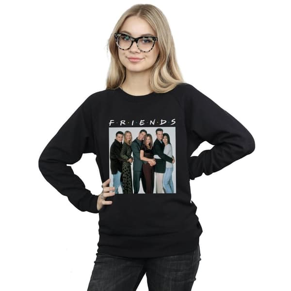 Friends Sweatshirt med gruppfoto och kramar för kvinnor/damer