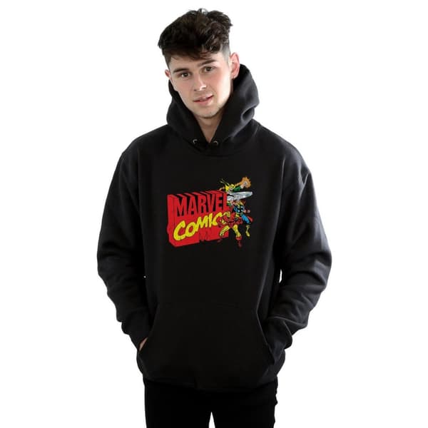Marvel Comics Mens Vintage Logo Blast Hoodie