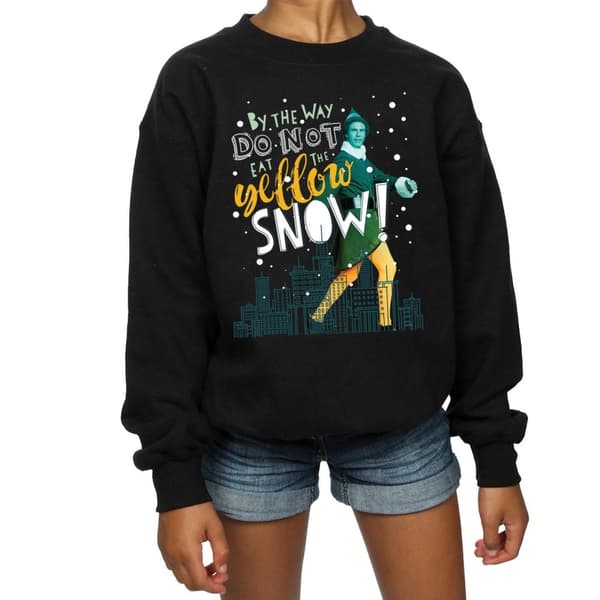 Elf Girls Yellow Snow Sweatshirt