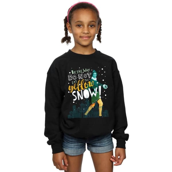 Elf Girls Yellow Snow Sweatshirt