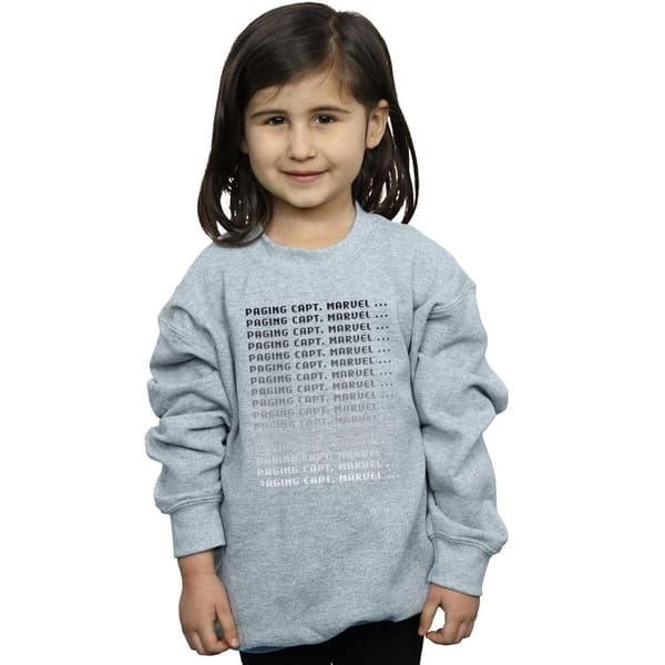 Marvel Girls Captain Marvel Paging Captain Marvel Sweatshirt