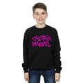 Miniatyrbillede 2 af 3: Marvel Boys Captain Marvel Spray Text Sweatshirt