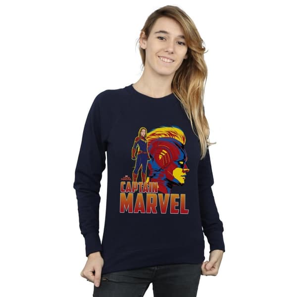 Marvel Womens/Ladies Captain Marvel Character Sweatshirt