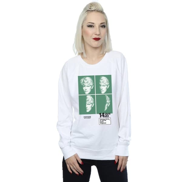 David Bowie Womens/Ladies 1983 Concert Poster Sweatshirt