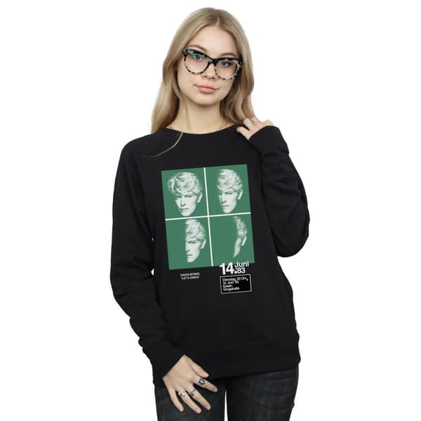 David Bowie Womens/Ladies 1983 Concert Poster Sweatshirt