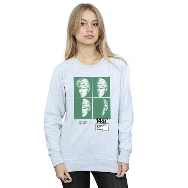 David Bowie Womens/Ladies 1983 Concert Poster Sweatshirt