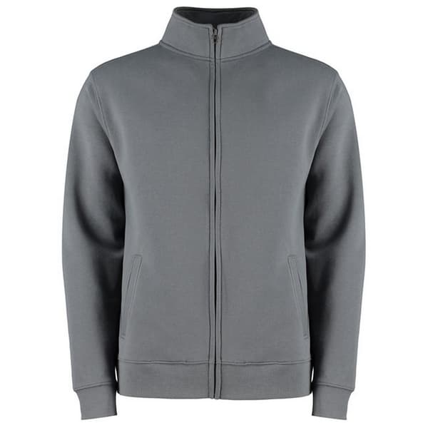 Kustom Kit Vanlig jacka med hel dragkedja för herrar Dark Grey Marl XL