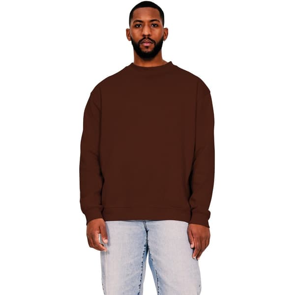 Casual Classics Mens Ringspun Cotton Extended Neckline Oversized Sweatshirt
